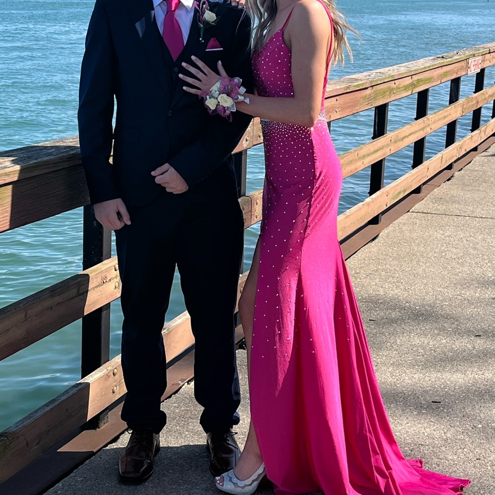 Hot pink Prom Girl dress, Size 0, no alterations
